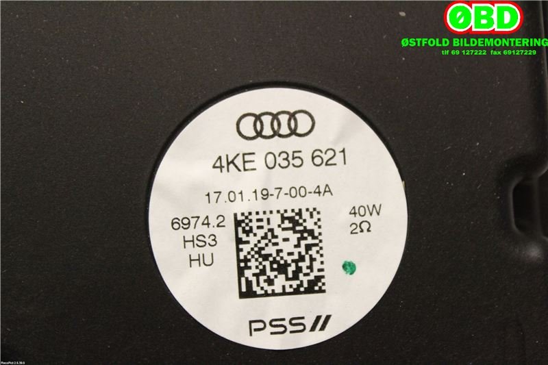 Bilstereo høyttaler til Audi e-tron 2018-->>  (AUDI ETRON|4KE 035 621||4KE035621)