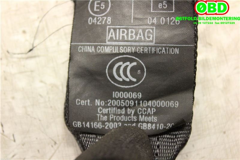 Airbag beltestrammer til Volvo V70 2007-2013 (Type III, Fase 1)  (VOLVO||39806016)