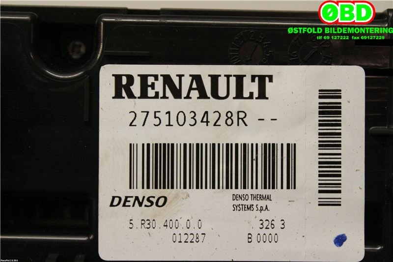 Varmeapparat betjening til Mercedes Citan 2012-2021 (W415) (W415) (MERCEDES|A 415 830 07 00||275103428R)