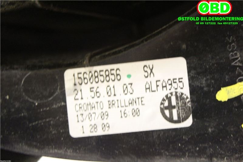 Baklykt venstre til Alfa Romeo MiTo 2008-2016  (ALFA ROMEO|71752163||156085856)