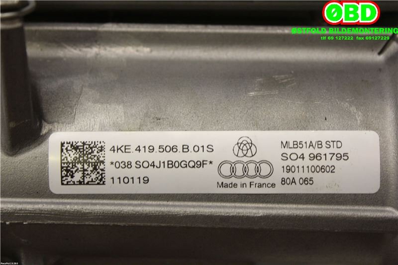 Rattaksel elektrisk servo til Audi e-tron 2018-->> (AUDI ETRON|4KE 419 506 B|4KE 419 506 D|4KE419506B)