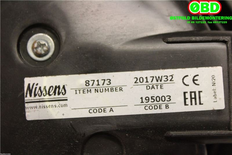 Varmeapparat motor til Renault Trafic 2006-2014  (RENAULT|7701050310|)