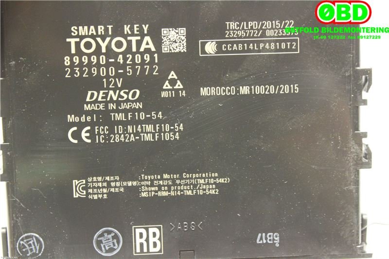 Styreenhet nøkkelfri/keyless til Toyota RAV4 2016-2019 (Type IV, Fase 2)  (TOYOTA|8999042091|)