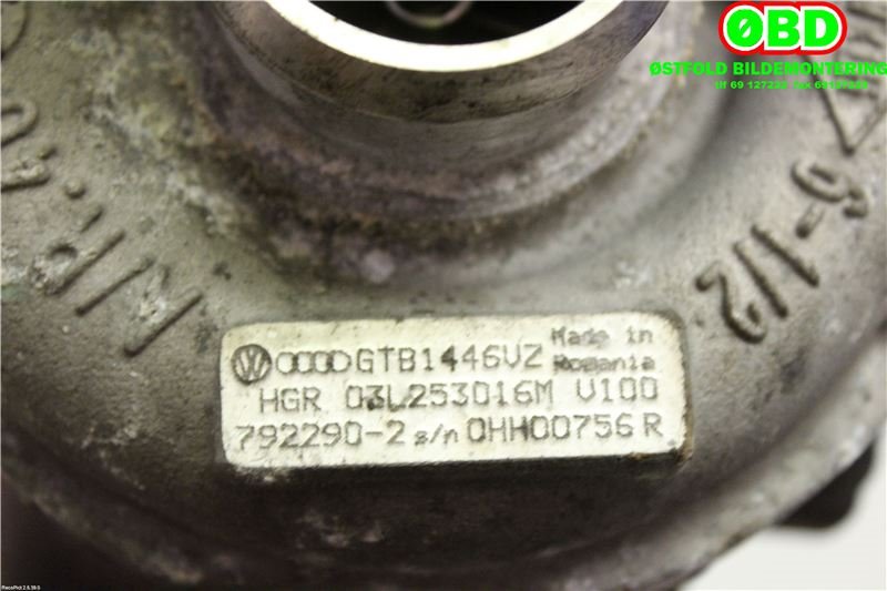 Turbo til VW Transporter / Caravelle 2009-2015 (Fase 2) (T5) (T5) (VOLKSWAGEN|03L 253 016 M||03L253016M)