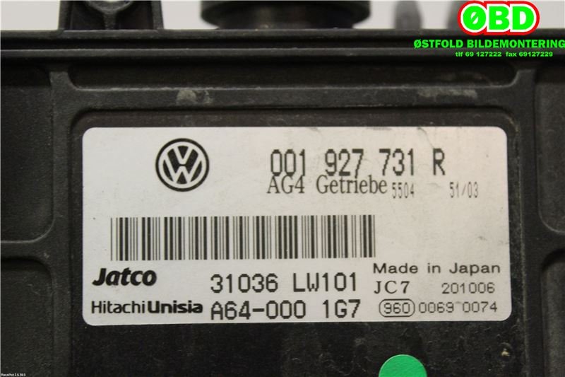 Styreenhet girkasse til VW Polo 2005-2009 (Type IV, Fase 2)  (VOLKSWAGEN|001 927 731 R||001927731R)