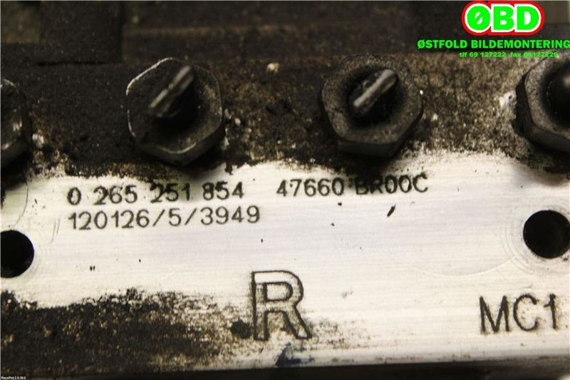 ABS sentral til Nissan Qashqai 2010-2014 (Type I, Fase 2)  (NISSAN|47660BR00D|0265251854|47660BR00C)