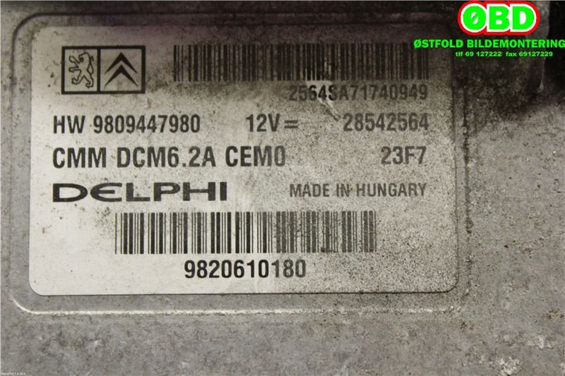 Styreenhet motor til Toyota Proace 2016-->> (Type II) (TOYOTA||9809447980)