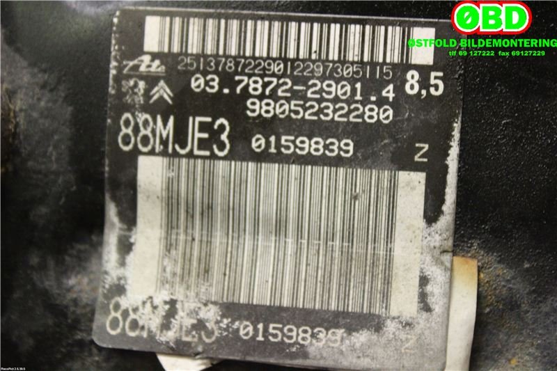 Bremsepumpe hoved til Toyota Proace 2016-->> (Type II)  (TOYOTA||9805232280)