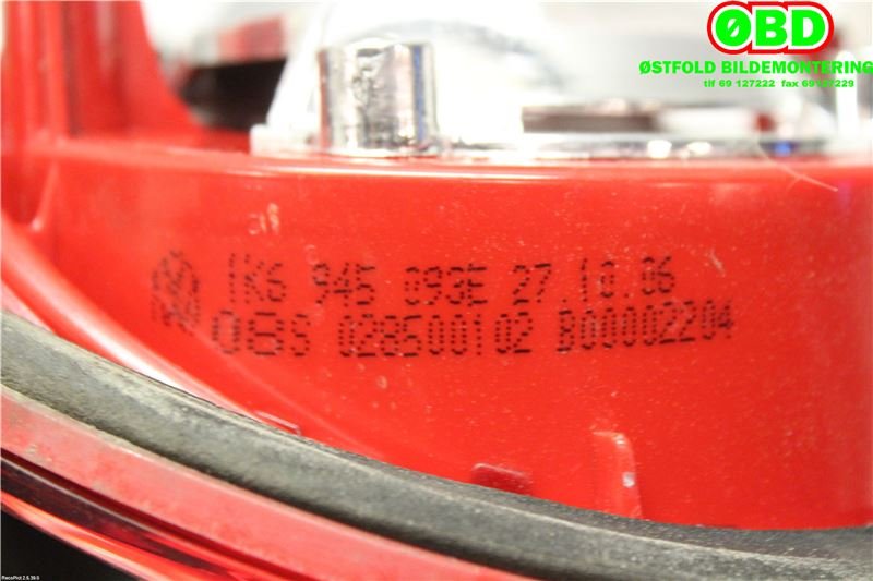 Baklykt venstre indre til VW Golf V, Combi 2003-2008  (VOLKSWAGEN|1K6 945 093 E||1K6945093E)