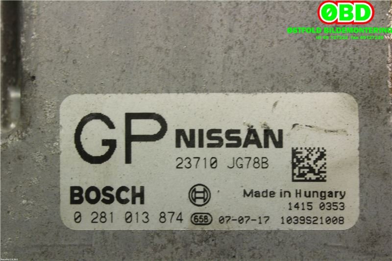 Styreenhet motor til Nissan X-Trail 2007-2014 (T31) (T31) (NISSAN|23710JG78B|)