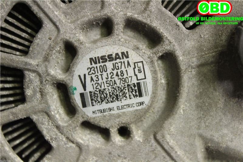 Dynamo til Nissan X-Trail 2007-2014 (T31) (T31) (NISSAN|23100JG71A|)