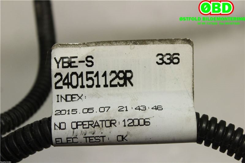 Ledningsnett til Renault Zoe 2013-2019 (Fase 1)  (RENAULT|240151129R|)