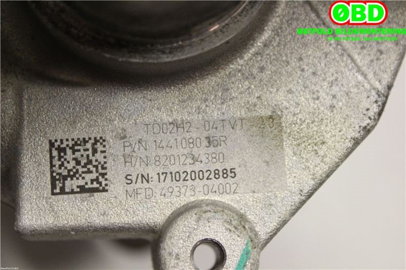 Turbo til Renault Captur 2013-2020 (Type I)  (RENAULT|144108035R|)