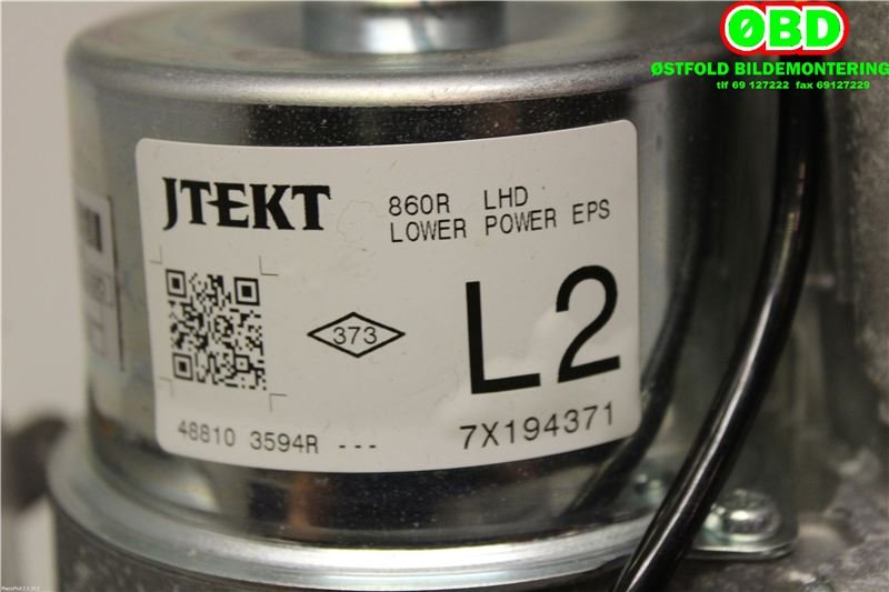 Rattaksel elektrisk servo til Renault Captur 2013-2020 (Type I)  (RENAULT|488103594R|488104075R)