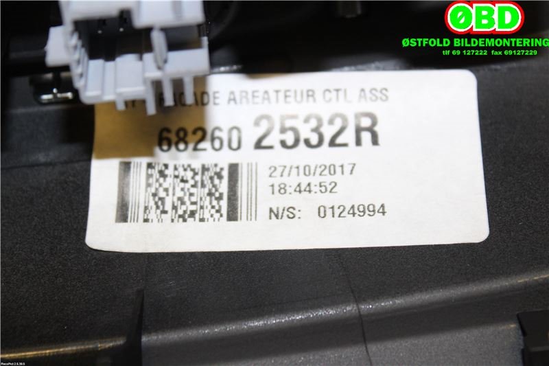 Innredning diverse til Renault Captur 2013-2020 (Type I)  (RENAULT|682605493R||682602532R)