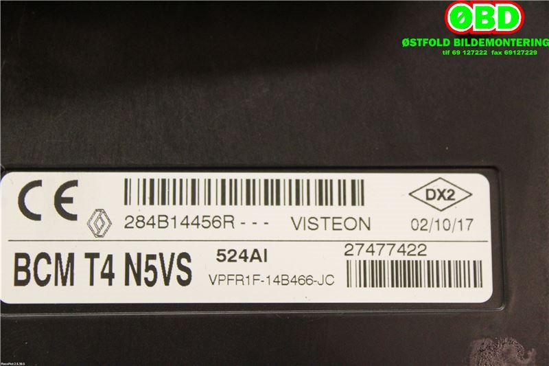 Styreenhet diverse til Renault Captur 2013-2020 (Type I)  (RENAULT||284B14456R)