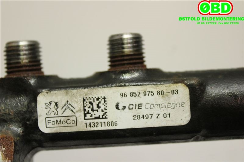 Dyseskinne (fuelrail) til Volvo V40 2012-2019  (VOLVO|31422169||9685297580)
