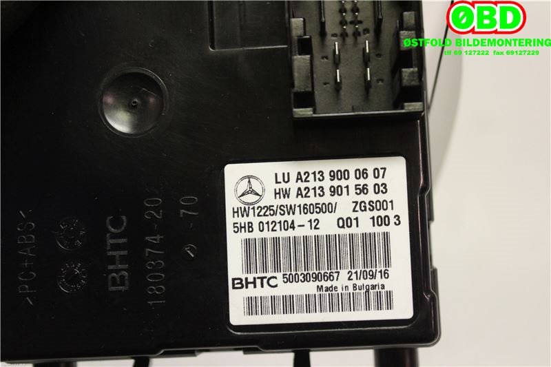 Styreenhet klima/aircondition til Mercedes E-Klasse 2016-2023 (W213) (W213) (MERCEDES||2139000607)