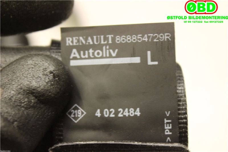 Airbag beltestrammer til Renault Captur 2013-2020 (Type I) (RENAULT|868850945R|868856883R|868854729R)