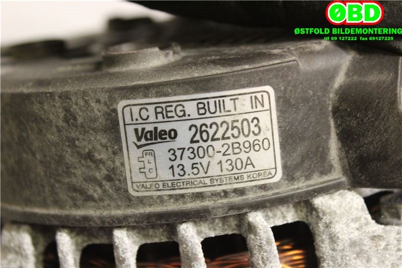 Dynamo til Kia Sportage 2016-2021 (Type IV)  (KIA|373002B960|)