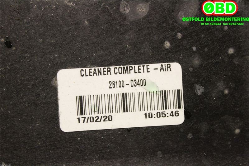 Luftfilterboks til Kia Sportage 2016-2021 (Type IV)  (KIA|28110D3400||28100D3400)