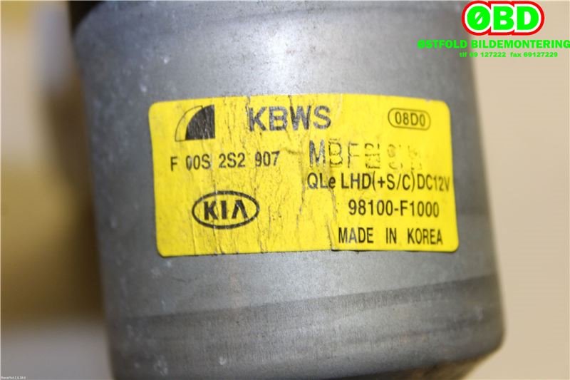 Viskermotor frontrute til Kia Sportage 2016-2021 (Type IV)  (KIA|98110F2000||98100F1000)