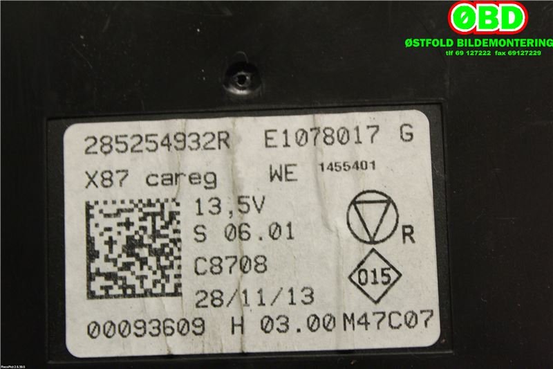 Styreenhet diverse til Renault Captur 2013-2020 (Type I) (RENAULT|285254932R|285254697R)