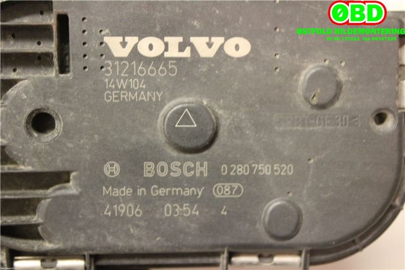 Spjeldhus til Volvo XC60 2014-2017 (Type I, Fase 2)  (VOLVO|31216665|0280750520)