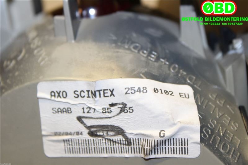 Baklykt venstre indre til Saab 9-3 2003-2007 (Type II, Fase 1)  (SAAB||12785765)