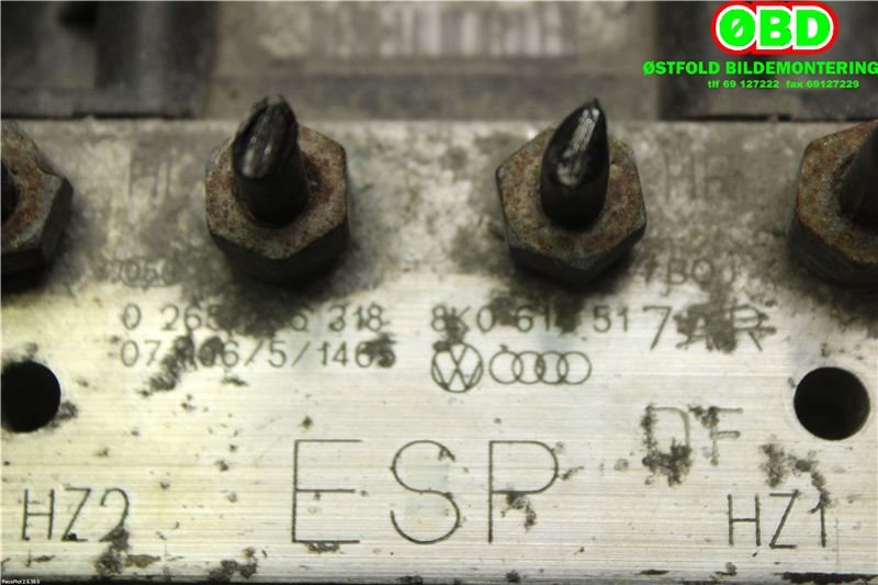 ABS sentral til Audi A4 2007-2014 (Type IV) (B8) (B8) (AUDI||8K0614517R)