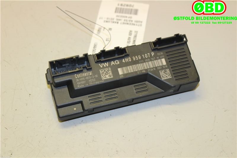 Styreenhet elektrisk bakluke til Audi A8, 2010-2013 (Type III, Fase 1)  (AUDI|4H0 959 107 R)