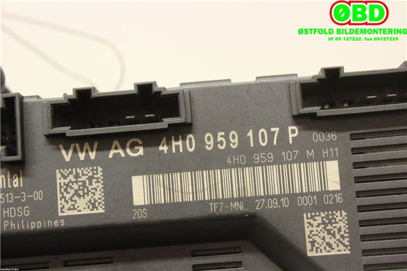 Styreenhet elektrisk bakluke til Audi A8 2010-2013 (Type III, Fase 1) (AUDI|4H0 959 107 R||4H0959107P)