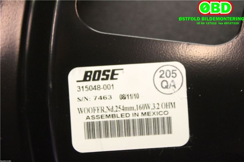 Bilstereo diverse til Audi A8 2010-2013 (Type III, Fase 1)  (AUDI|4H0 035 481 A|)