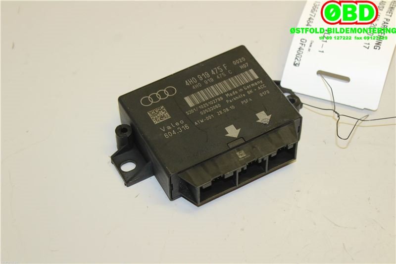 Styreenhet parkering til Audi A8, 2010-2013 (Type III, Fase 1)  (AUDI|4H0 919 475 H)