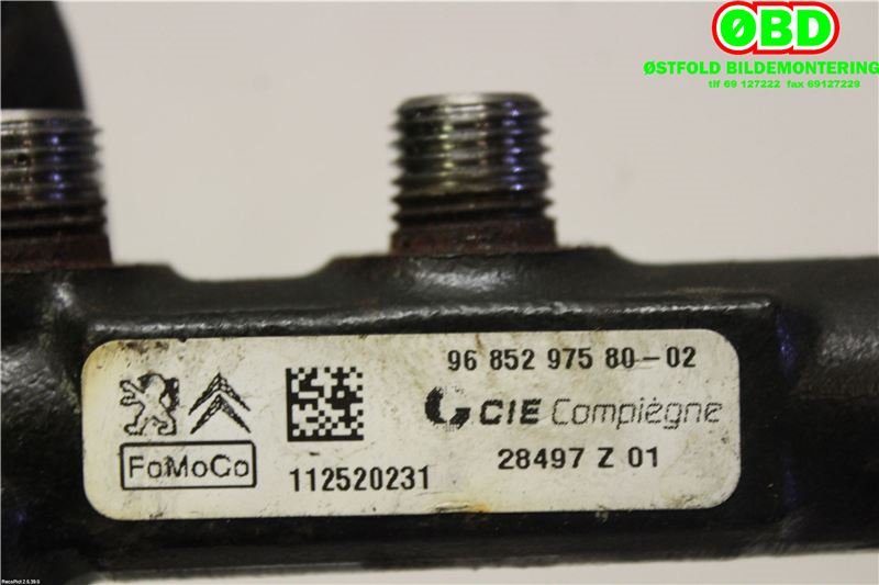 Dyseskinne (fuelrail) til Citroën C4 2011-2017 (Type II)  (CITROEN|1570 Q4||9685297580)