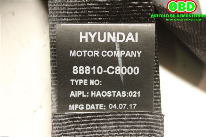Airbag beltestrammer til Hyundai i20 2015-2020 (Type II)  (HYUNDAI|88810C8000TRY||88810C8000)