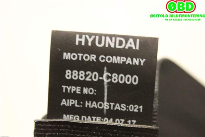 Airbag beltestrammer til Hyundai i20 2015-2020 (Type II)  (HYUNDAI|88820C8000TRY||88820C8000)