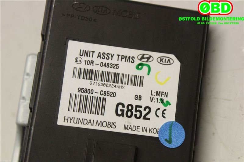 Styreenhet diverse til Hyundai i20 2015-2020 (Type II)  (HYUNDAI|95800C8520|)
