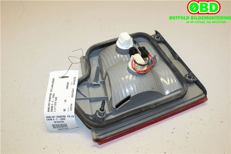 Baklykt venstre indre til Saab 9-5 2001-2005 (Type I, Fase 2)  (SAAB|5142278|)
