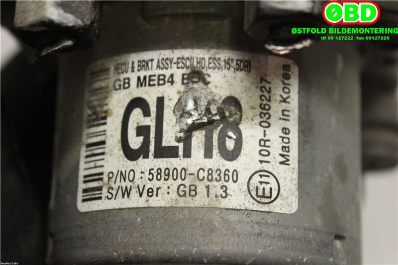 ABS sentral til Hyundai i20 2015-2020 (Type II)  (HYUNDAI|58920C8360|)