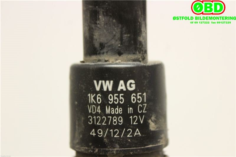 Spylerpumpe foran til Škoda Octavia 2009-2013 (Type II, Fase 2)  (SKODA|1K6 955 651||1K6955651)