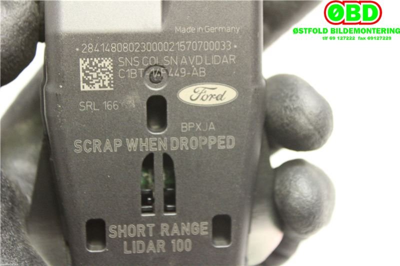 Sensor radar til Ford Fiesta 2013-2017 (Type VI, Fase 2)  (FORD|1789947||C1BT14F449AB)