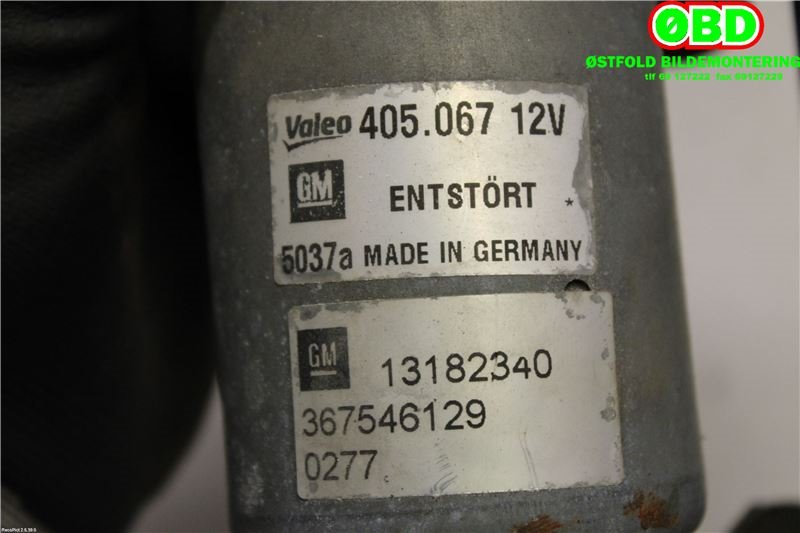 Viskermotor frontrute til Opel Corsa D 2006-2014  (OPEL|13182340|1270814)