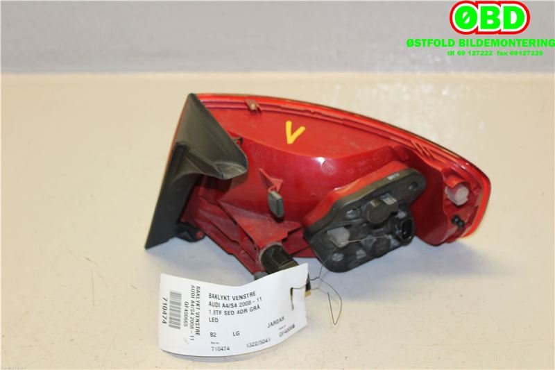 Baklykt venstre til Audi A4 2007-2014 (Type IV) (B8) (B8) (AUDI|8K5 945 095 D|)