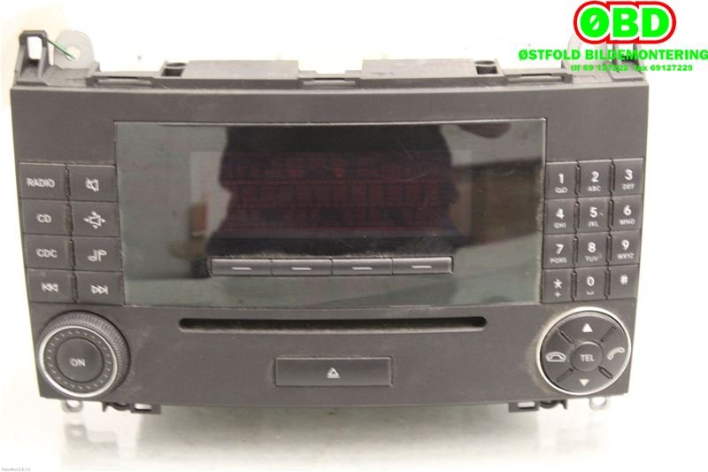 Bilstereo til Mercedes A-Klasse 2005-2012 (W169) (W169) (MERCEDES|A 169 820 75 89|A 169 820 61 89|1698207589)