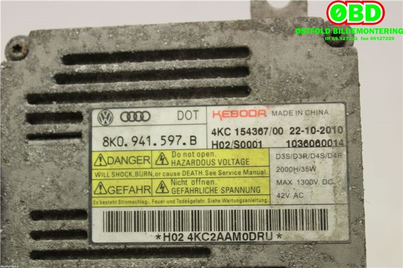 Styreenhet xenon/ballast til VW Passat 2011-2015 (B7) (B7) (VOLKSWAGEN|8K0 941 597 B||8K0941597B)
