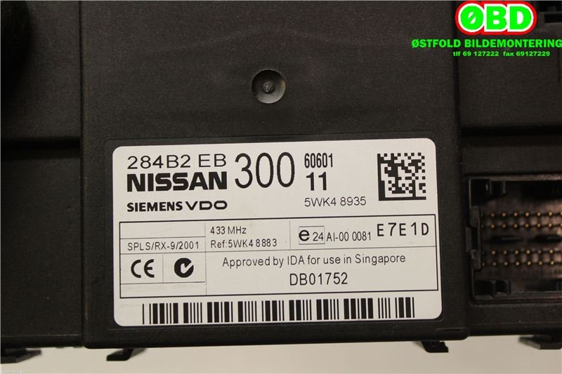 Styreenhet diverse til Nissan Navara 2005-2010 (Fase 1) (D40) (D40) (NISSAN||5WK48935)