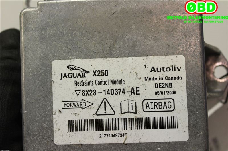 Airbag elektronikk til Jaguar XF 2008-2015 (X250) (X250) (JAGUAR|C2Z9457||8X2314D374AE)