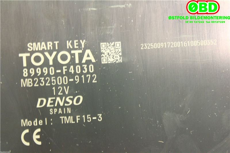 Styreenhet diverse til Toyota C-HR 2016-->>  (TOYOTA|89990F4030|2325009172)