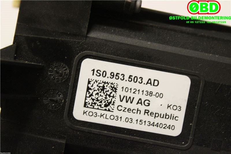 Bryter combi til VW E-Up 2013-2019  (VOLKSWAGEN|1S0 953 513 B||1S0953503AD)
